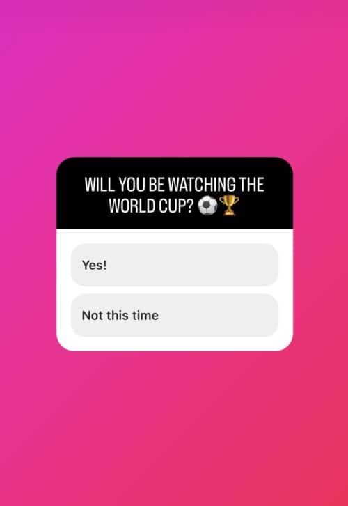 Instagram World Cup poll